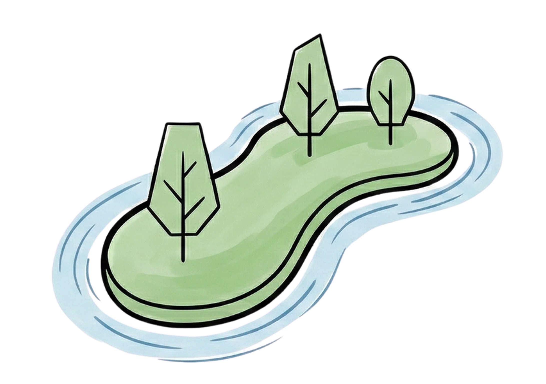 Illustration d'un îlot